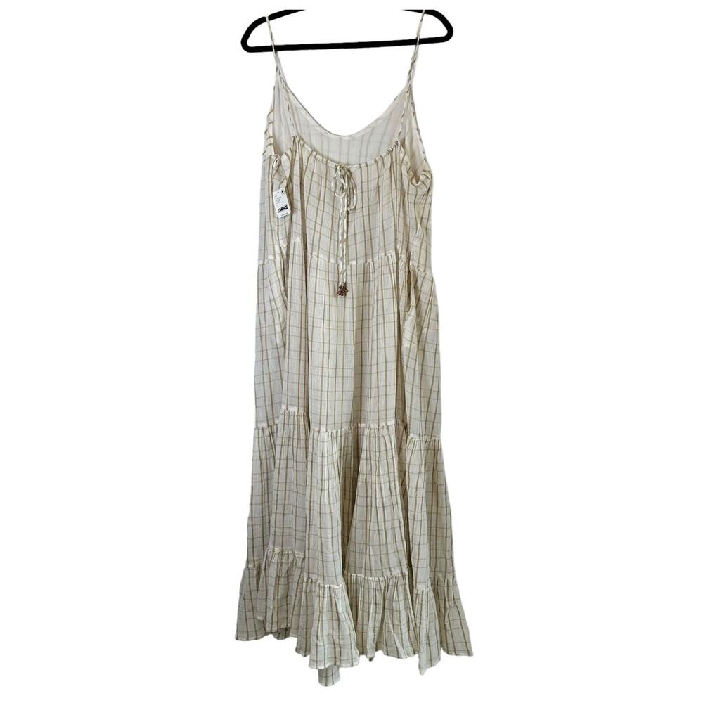 NWT- Free People Marigold Cotton Gauze Maxi Dress/ size‎ L Color: Cream/Gold.148 - Picture 6 of 7